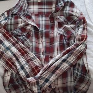 cato plaid button up size XL